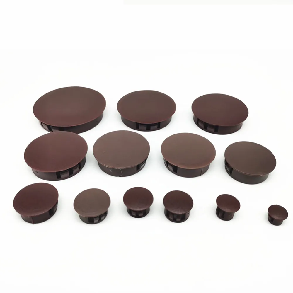 Round Nylon Hole Plug Dust Caps Plastic Plugs Head Decorative Cover Plugging Panel Hole Covers Doors Furniture