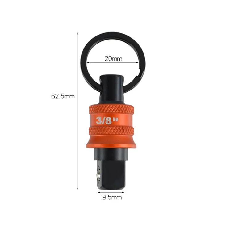 Slagmoersleutel Accessoireset-Socket Houder Sleutelhanger 3Pc-3/8In Socket Organizer Met Quick Release En Clip-Toolbox Opslag