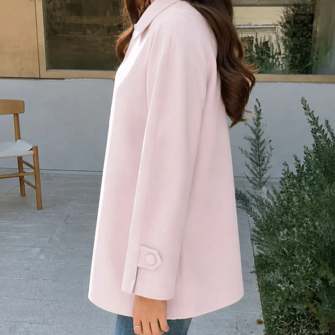 Women's Korean Style Casual Trench Coat  Autumn Elegant Mid-Length Age-Reducing Outerwear