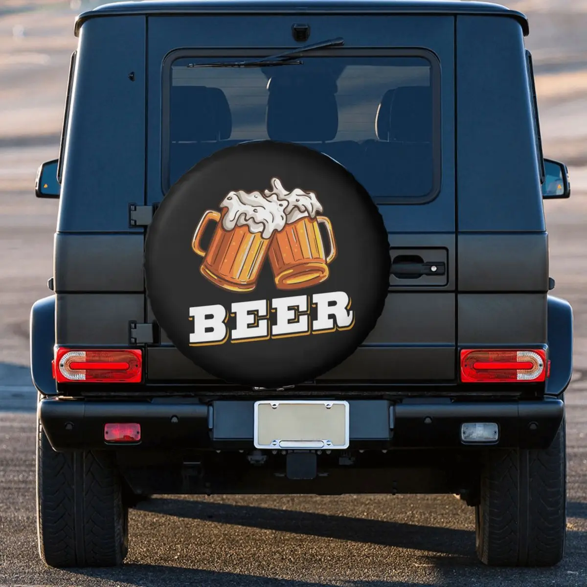 Custom Beer Lover Spare Tire Cover for Car Mitsubishi 4x4 Wheel Protector Covers 14