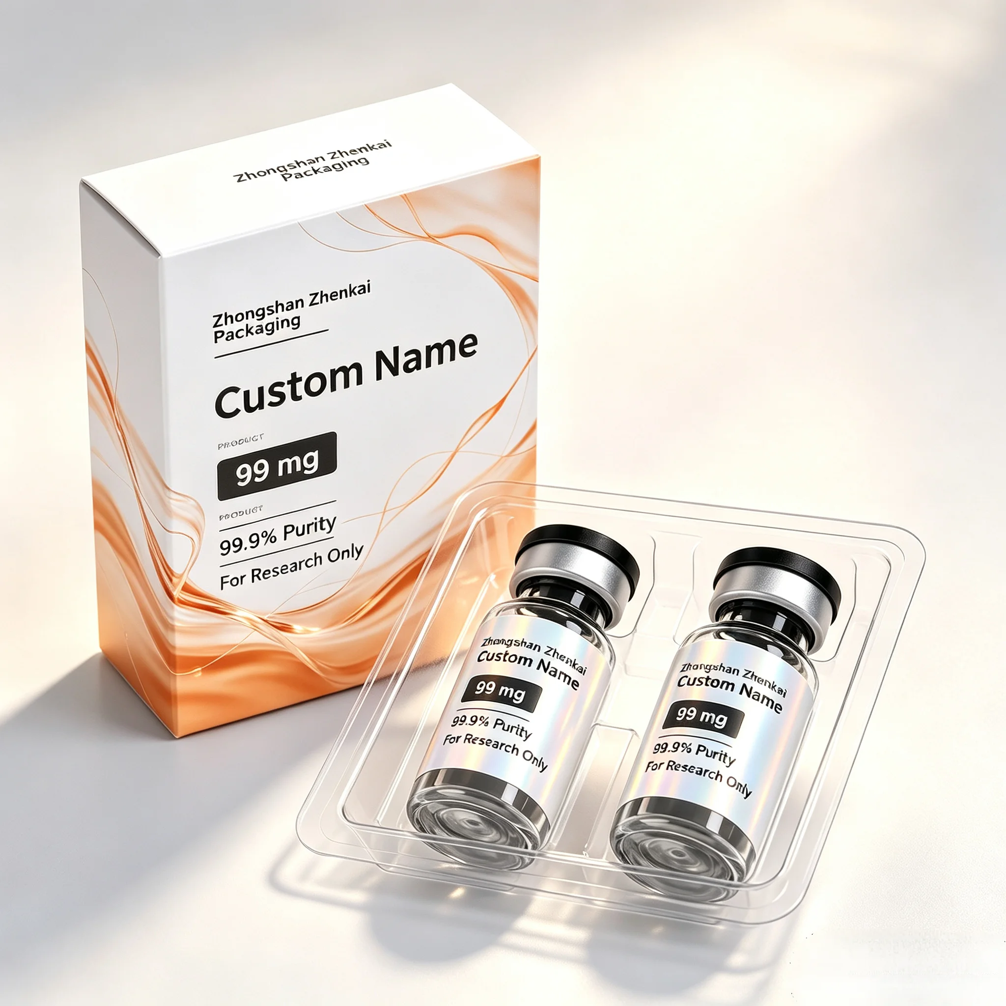 High Temp Resistant Self Adhesive Peptide Bottle Stickers,Precision Printed Waterproof Labels for Injectable Health Supplement