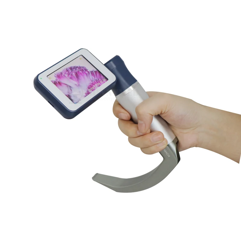 SY-P020N Portable Reusable Video Laryngoscope with Reusable/Disposable Blades Flexible Nasopharyngoscope Optic Stylet