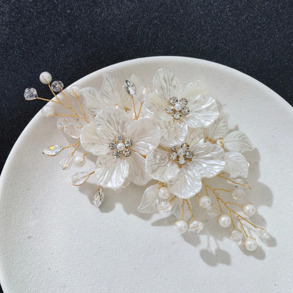 Pearl Rhinestone Wedding Hair Combs Clips Hair Accessories For Women Accessories Hair Ornaments Jewelry Bridal Headpiece Gifts