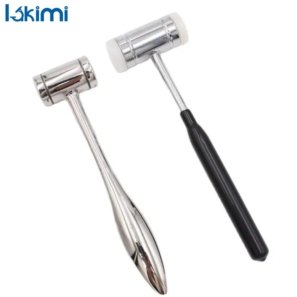 

Dentist Instrument Dental Bone Hammer Double-headed Nylon Stainless Steel Handle Autoclave Teeth Surgical Extraction LK-AA277
