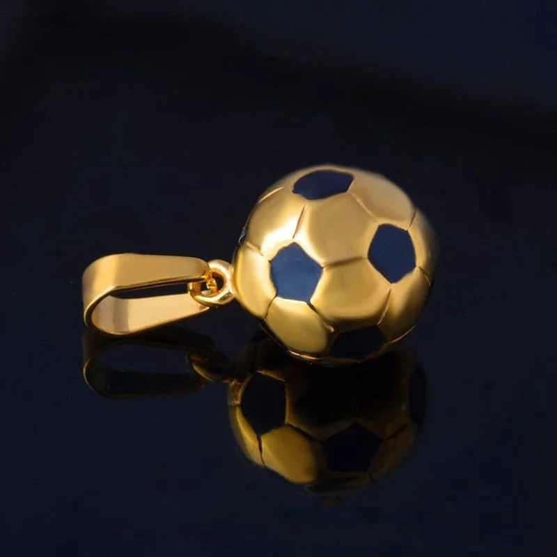 Sports Product Football Necklace with Stainless Steel Chain   Boy\'s Gift  for Men