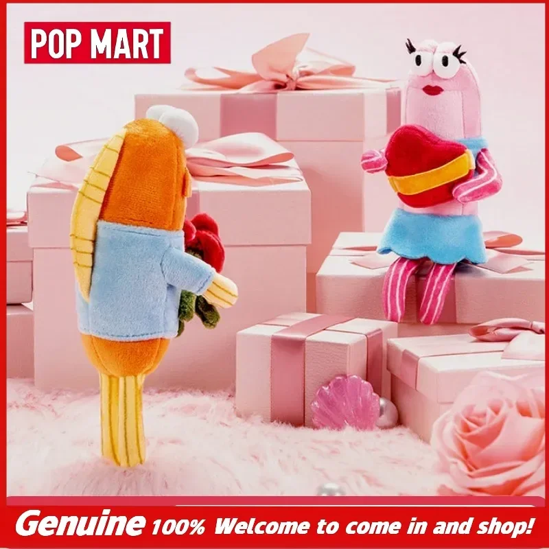 New Popmart Gong X Spongebob Residents Of Bikini Bottom Plush Keychain Pendant Blind Box Collectible Toy Gift Cute Stuff For Fan