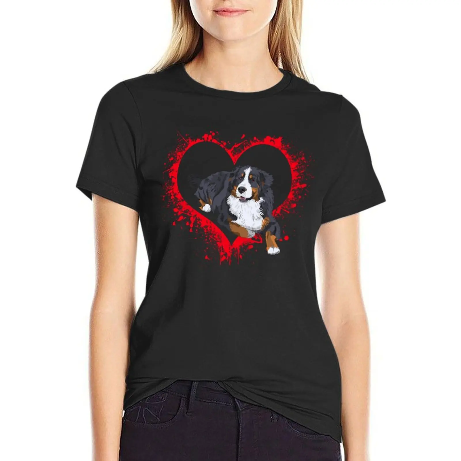 I Love My Bernese Dog, Gifts for Bernese Mountain Dog Owners T-Shirt customizeds cute tops clothes for woman