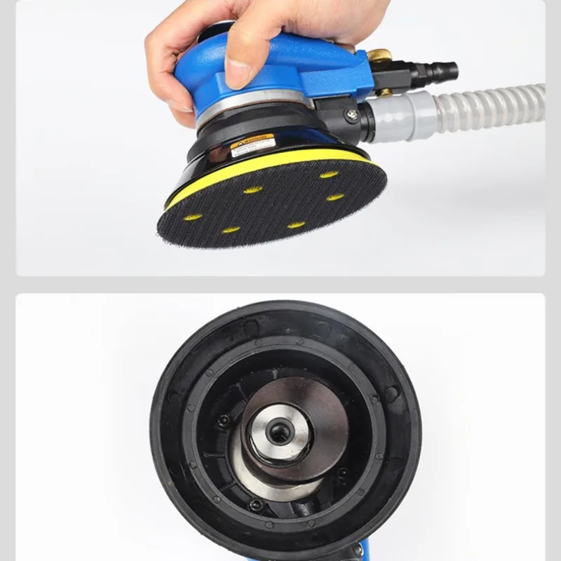 AB41-5-Inch Air Palm Random Orbital Sander, Grinding Sanding With 5-Inch Pad,For Car Rust Removal And Polishing