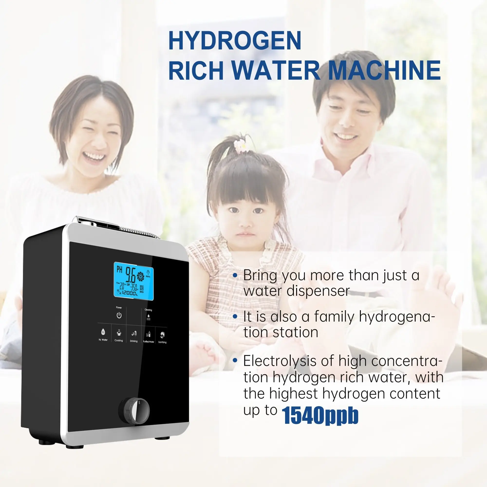 Home Alkaline Water Ionizer 11 Plates Electrolysis Water Purifier