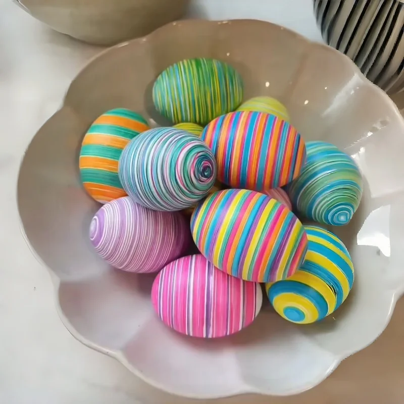 Easter Egg Decorator Electric Diy Painting Kit Graffiti Spinner Toy Bunny Design Decorative Ball Arts Crafts For Kids Party Gift