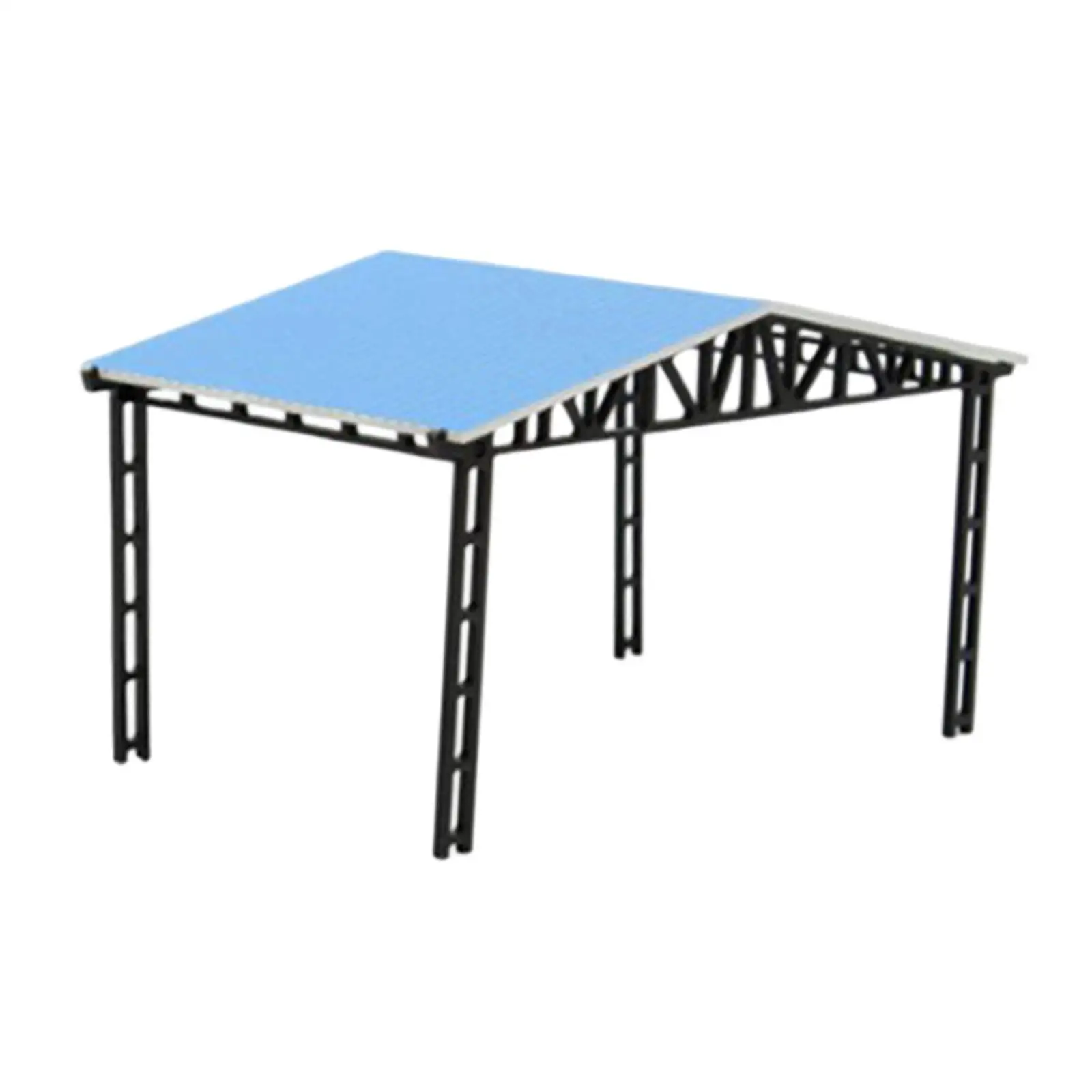 Miniature Carport Model 1/64 1/87 Layout Photo Prop Multifunctional Small Shed Diorama for Toy Car Display Sand Table Decoration