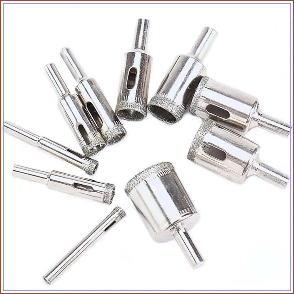 

10PCS Diamond Drill Bits for Glass, Ceramic, Tile, Marble - Hole Saw Set (1/8"-11/16")