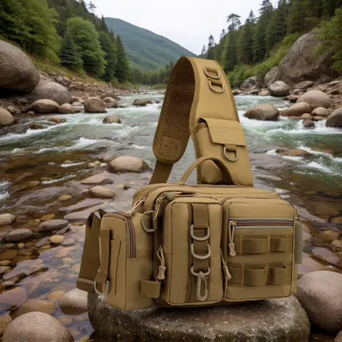 मछली पकड़ने का सामान बैग रॉड होल्डर के साथ मछली पकड़ने का सामान कंधे बैग पोर्टेबल बैकपैक मछली पकड़ने के लिए कमर बैग कैम्पिंग लंबी पैदल यात्रा 10 best sales रॉड बैग मछली पकड़ना - №8
