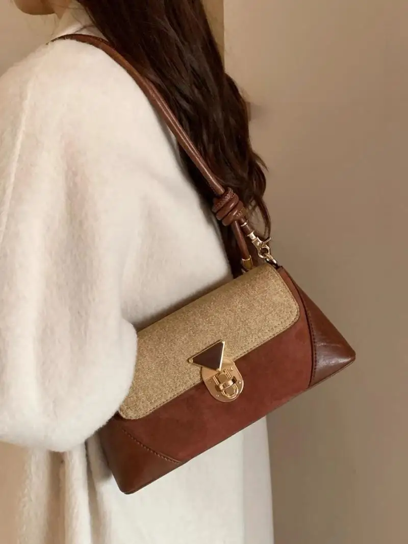 

Korean women's light luxury retro style armpit bag popular high-end feeling French stick bag new fashionable shoulder bag