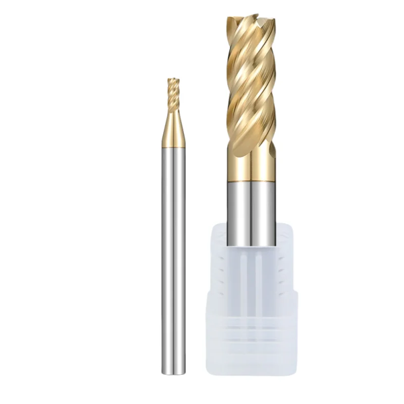 1PCS 1-20 HRC70 4Flute Milling Cutter Carbide Titanium Alloy Nano Coating Flat End Mill For Maching Endmill Tool