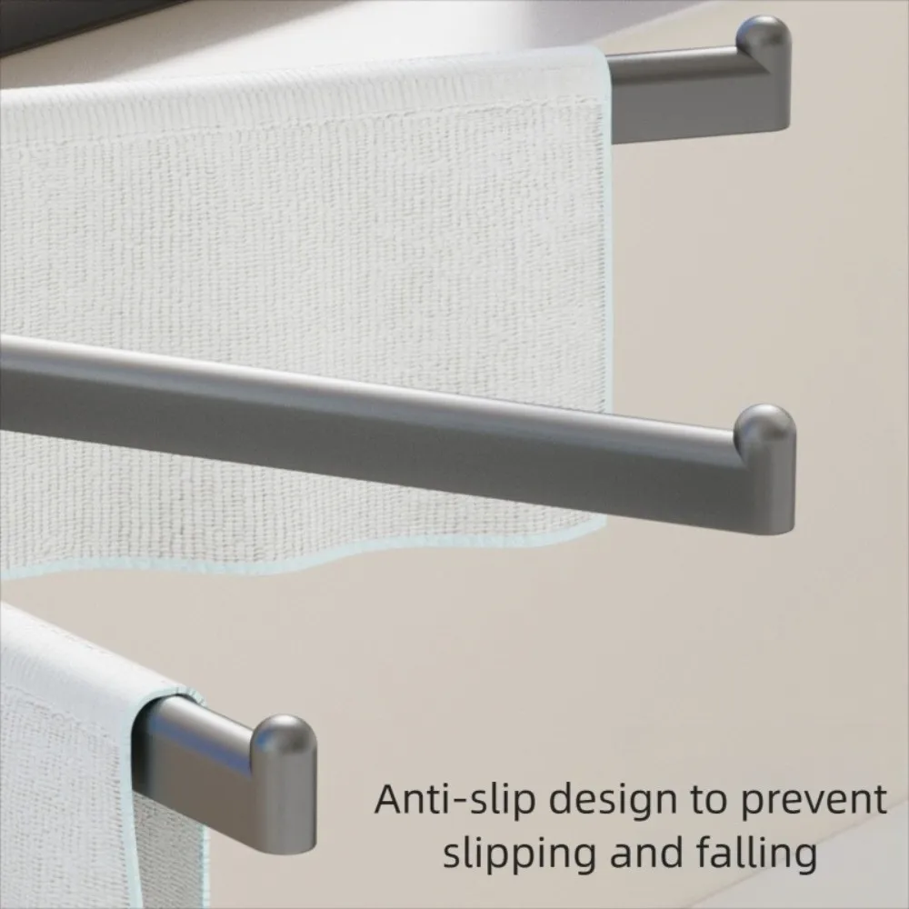 

No Need To Drill Suction Cup Rotating Towel Rack Towel Holder Towel Hanger Multi-bar Folding Rack Rotatable Wall Mounted