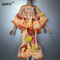 Robe plissée élastique WINYI, style rétro, pour la plage, kaftan musulman, abaya, robe longue de luxe de Dubaï pour les vacances et les soirées 2