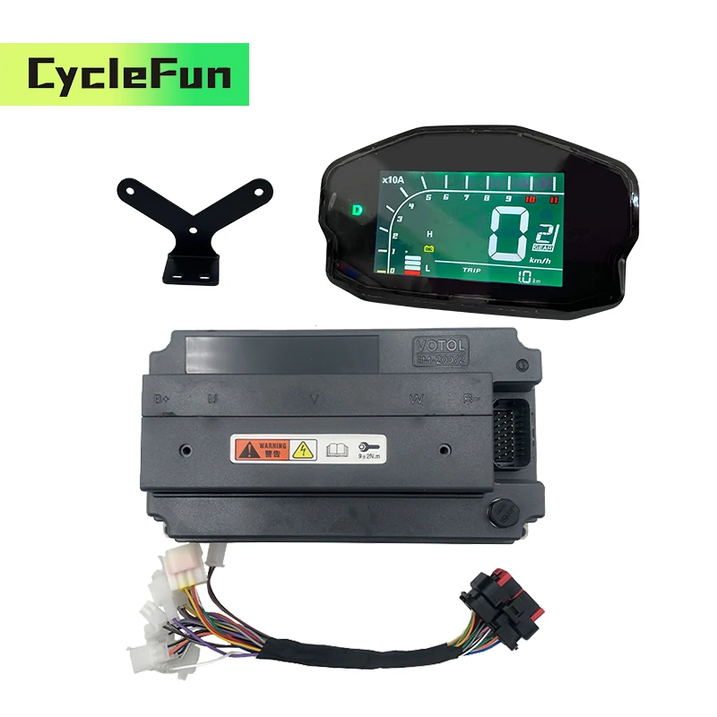 

Контроллер BLDC VOTOL EM200/2 V2 160A 4-6 кВт с дисплеем DKD для концентратора, двигателя среднего привода и преобразования электрических мотоциклов, скутеров