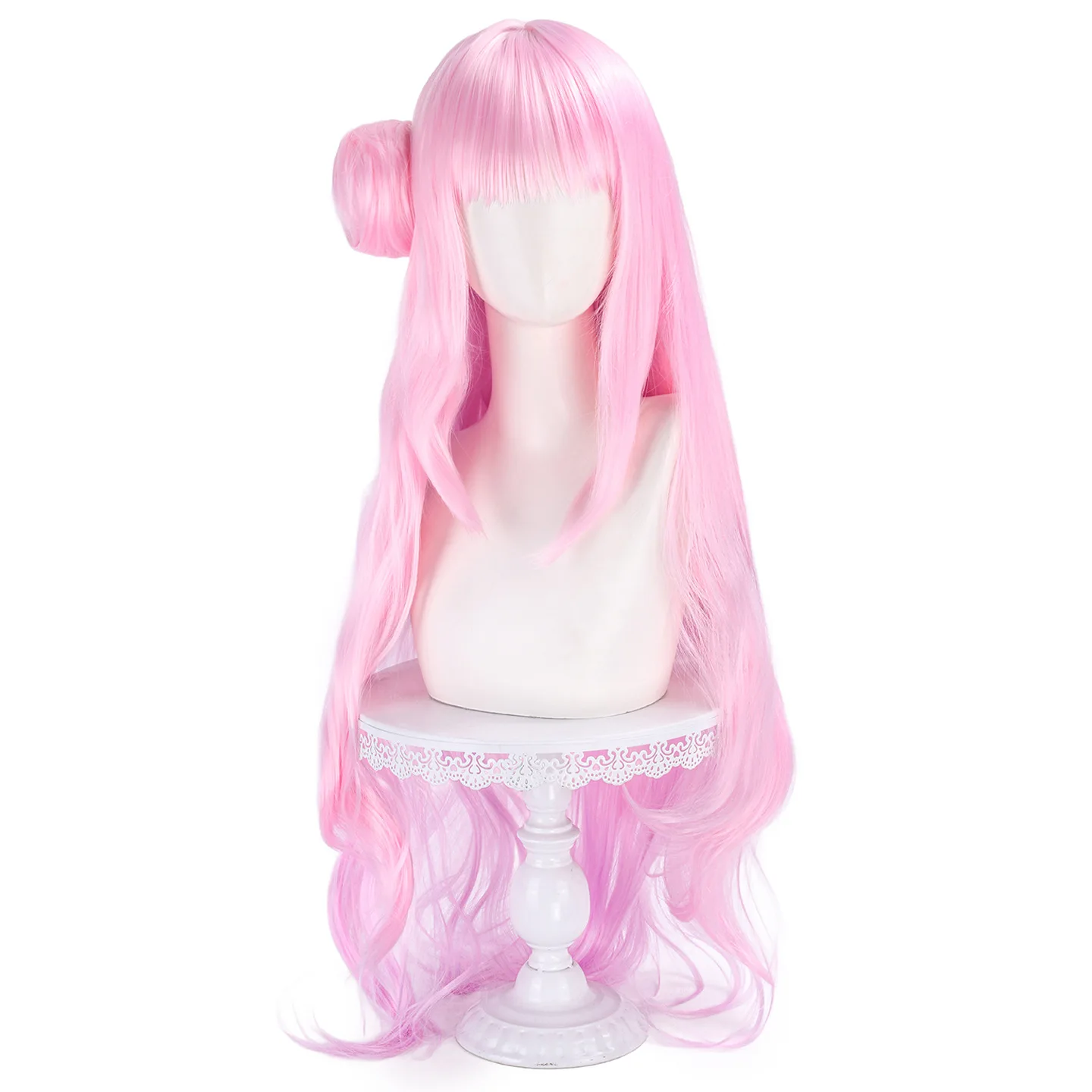 Anime Blue Archive Misono Mika Cos Wigs Cosplay Costumes Headwear 95cm Long Simulation Scalp Thick Mixed Puffy Long Hair Wigs