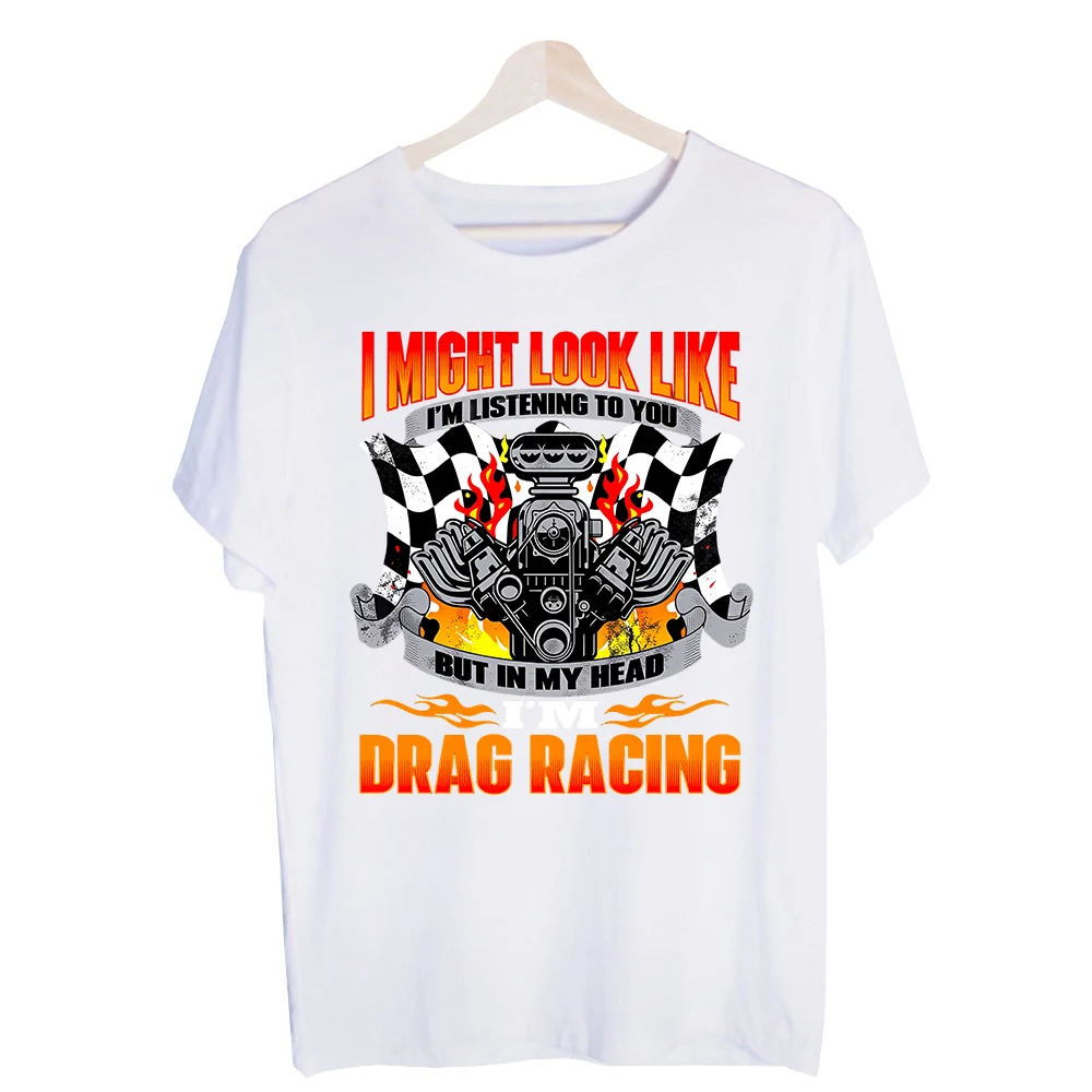 Men's Engine and Flame Slogan Graphic Tee, Short Sleeve Crew Neck T-Shirt for Casual Streetwear and Car Enthusiast Outfits