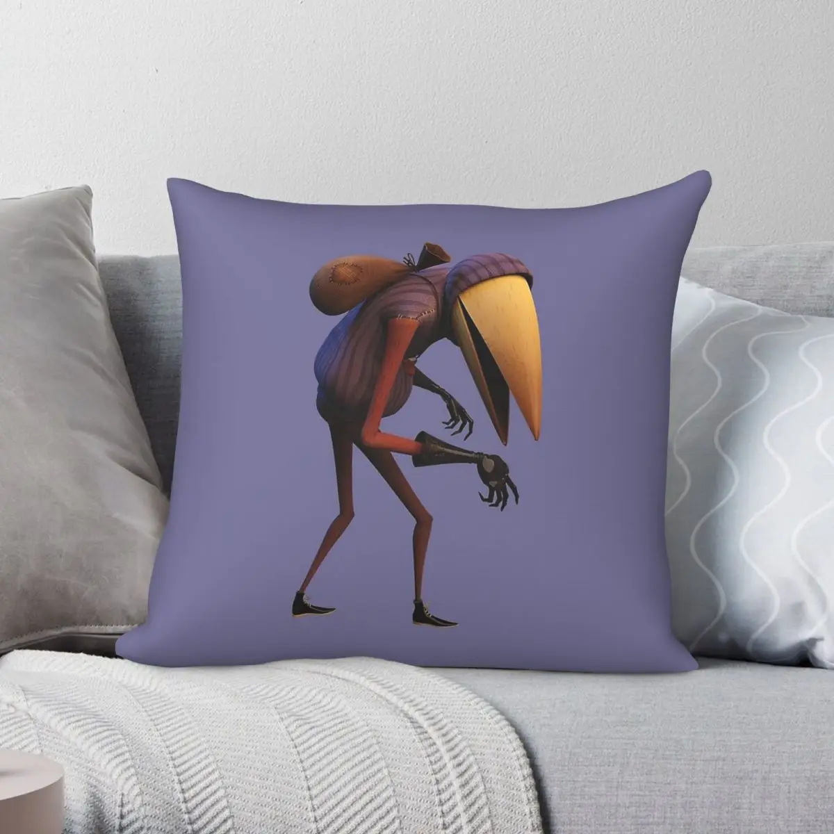 The Guest Greedy Envious Square Pillowcase Polyester Linen Velvet Creative Zip Decorative Bed Cushion Cover