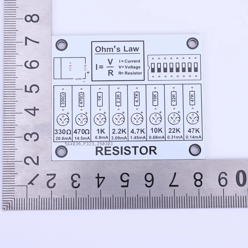 옴 법칙 DIY 납땜 연습 키트 DIY 전자 회로 프로젝트 학습 전자 교육 보드
