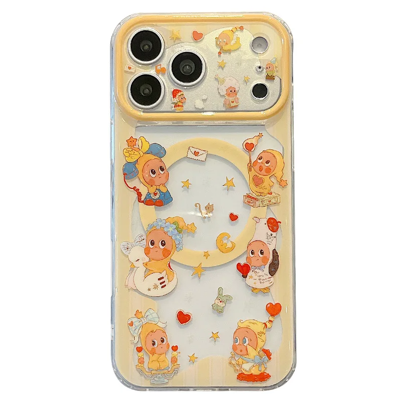

Fun Star Cartoon Magnetic Phone Case for iPhone 17 16 Pro Max 15 14 | Cute Personality Shockproof Protective Cover for Trendy Us