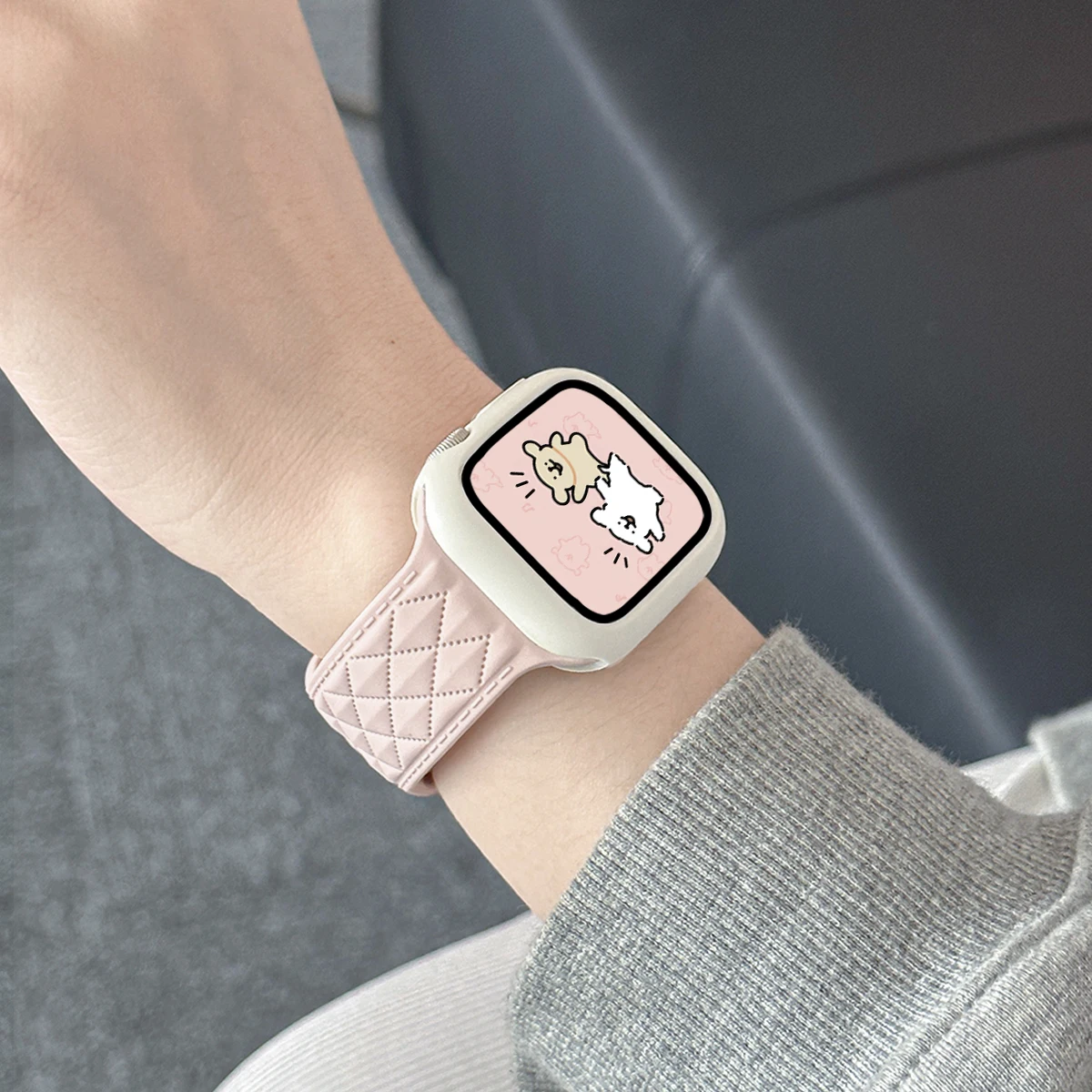 

Sports Silicone Strap+Candy case Sports Replace bracelet for Apple watch9 8 7 6 SE 5 4 3 Ultra 2/1 iWatch series 45mm 41 44 40mm