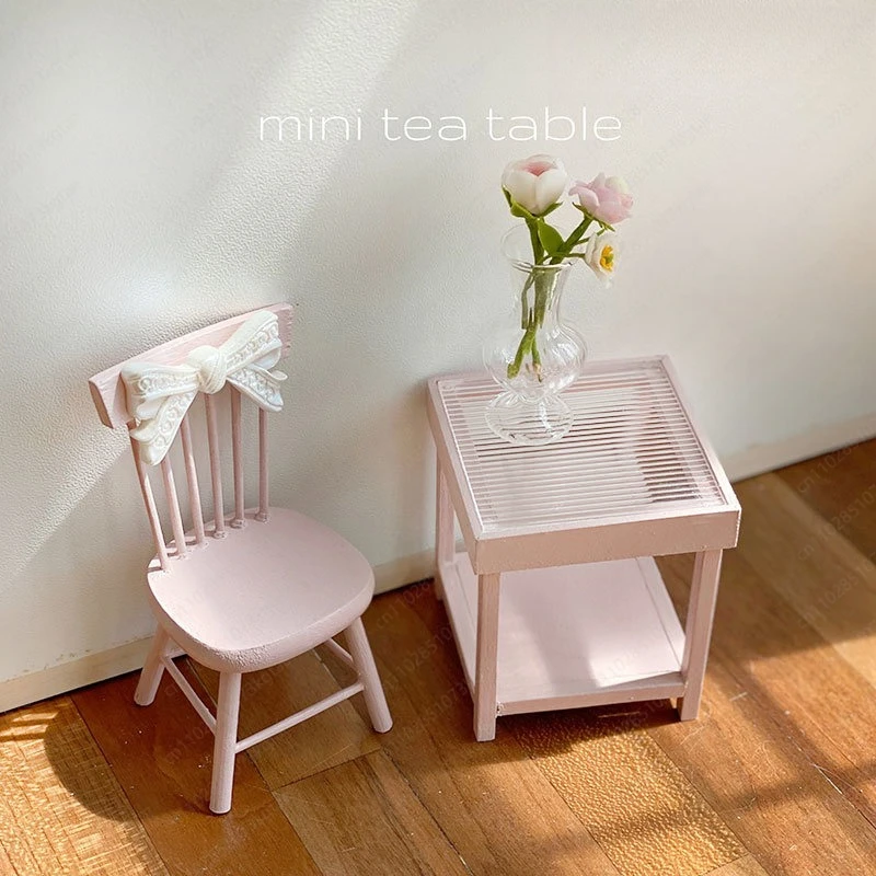 Sugar strip 12 points baby house scene furniture stool chair OB11 baby with clay man bjd ornament 1:12 doll