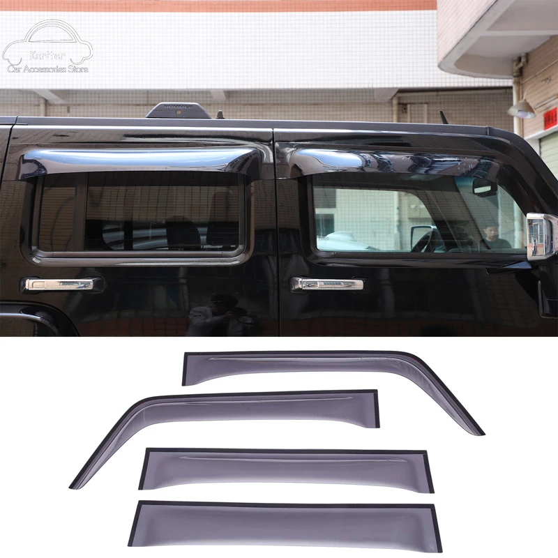 

ABS Car Styling Wind Shields Sun Rain Guards Side Wind Deflector Exterior Accessories For Hummer H3 2005-2009 SUV