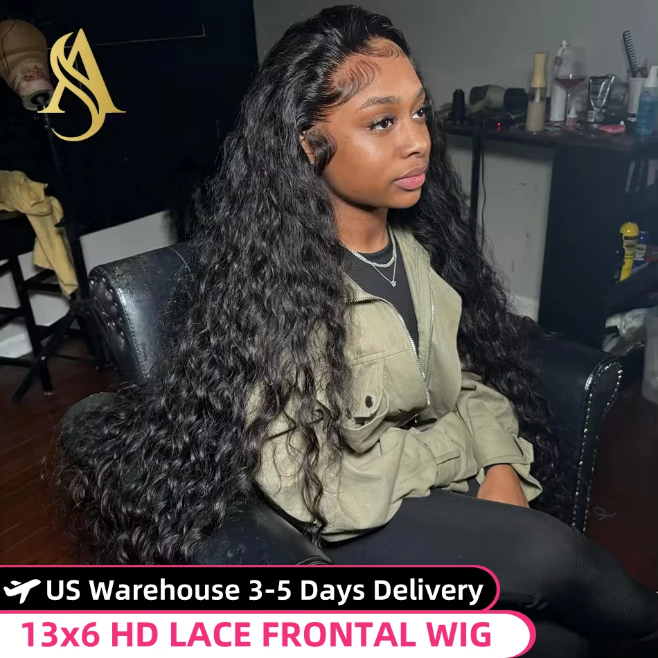 40 Inch Deep Wave 13x4 13x6 360 Hd Transparent Lace Front Wigs For Women Water Wave Lace Frontal Hair Wigs Curly Human Hair Wigs