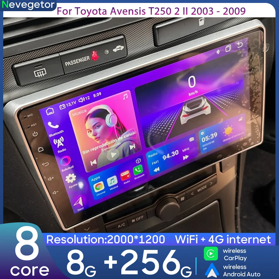 

For Toyota Avensis T250 2 II 2003 - 2009 Car Intelligent Multimedia Player Navigation GPS Android Radio Video GPS Player Stereo