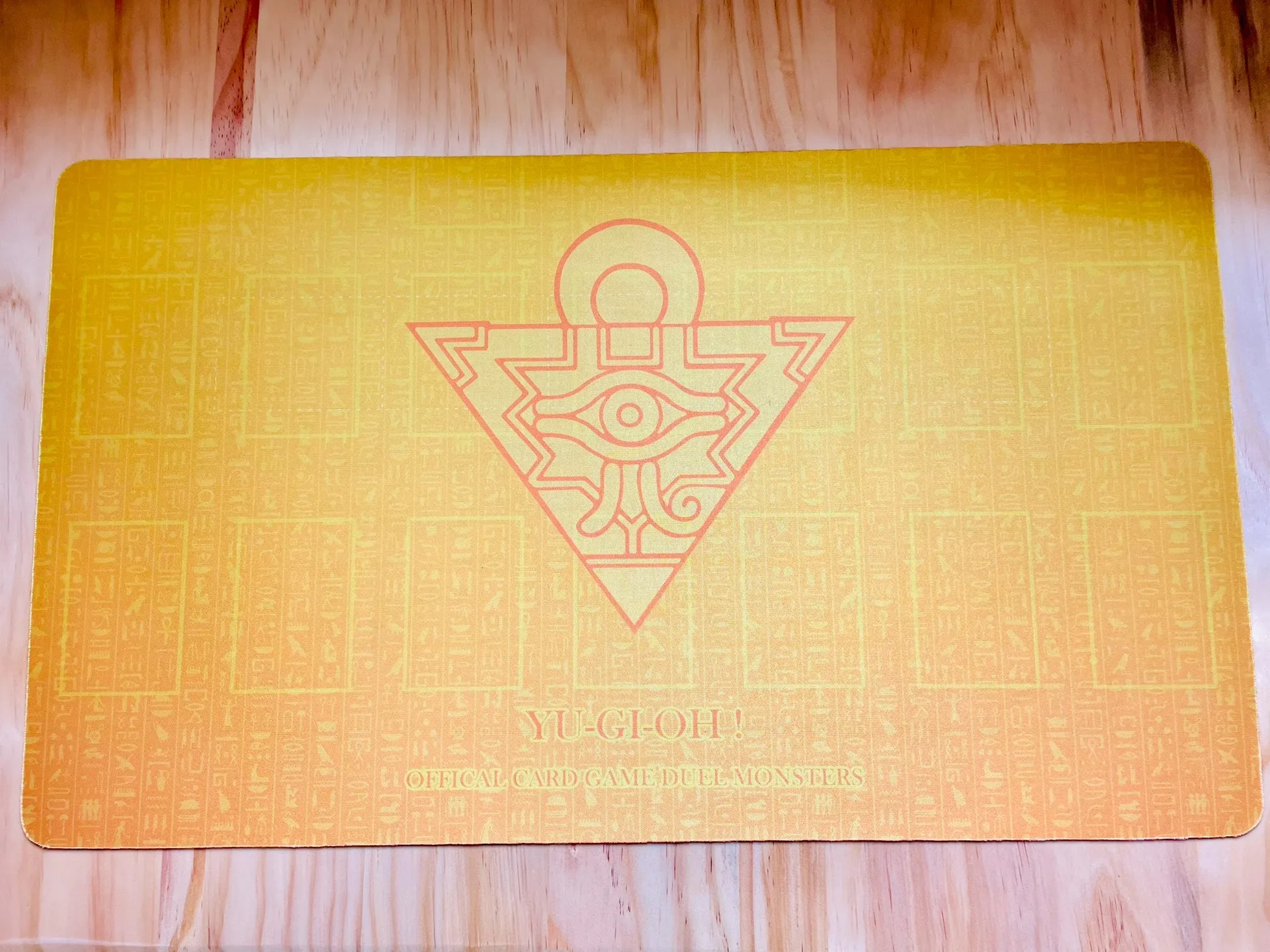 Yugioh Millennium Puzzle‌ Play Mat Yu-Gi-Oh! TCG OCG Trading Card Games Mat Duel Plate Rubber Card Mat Golden Laser Mouse Pad