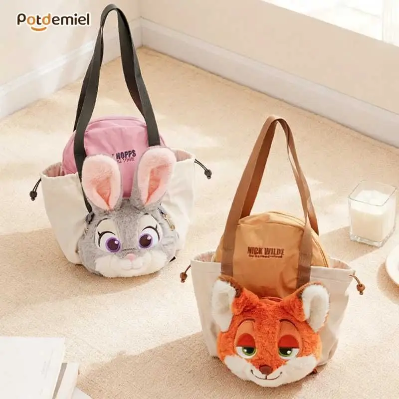 

Горячая распродажа! Официальная лицензионная сумка Zootopia с Джуди и Ником Потдемиэлем. Милая сумка через плечо, модная повседневная сумка, подарок для девочек-фанаток.