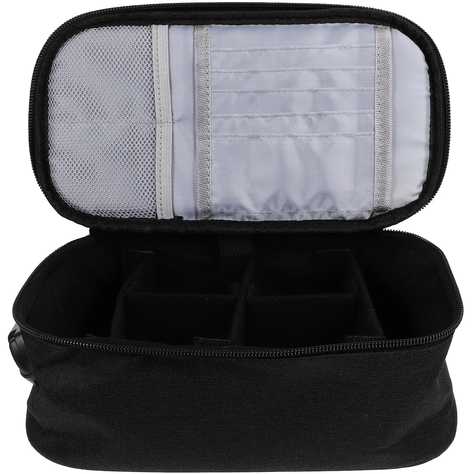 

Stylish Travel Bag Zipper Makeup Organizer Portable Toiletries Storage Pouch Multi Compartment Large Beauty Case For