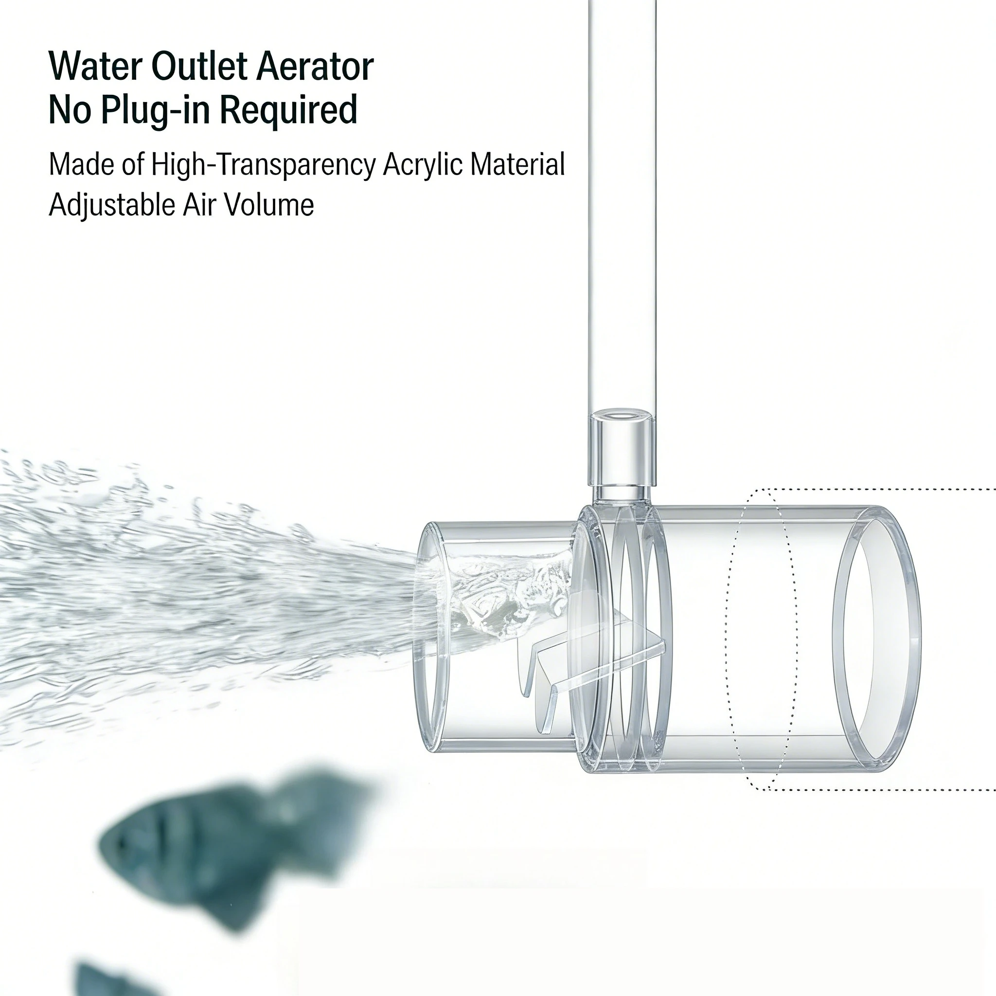 Acrylic Clear Aquarium Fish Tank Water Pump Filter Water Outlet Nozzle Increasing Oxygen Air Aquarium Accessories