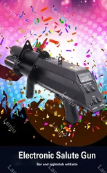 LED 3head electronic fireworks gun Disco DJ handheld atmosphere paper jet printer wedding colored paper gun Stage lighting props