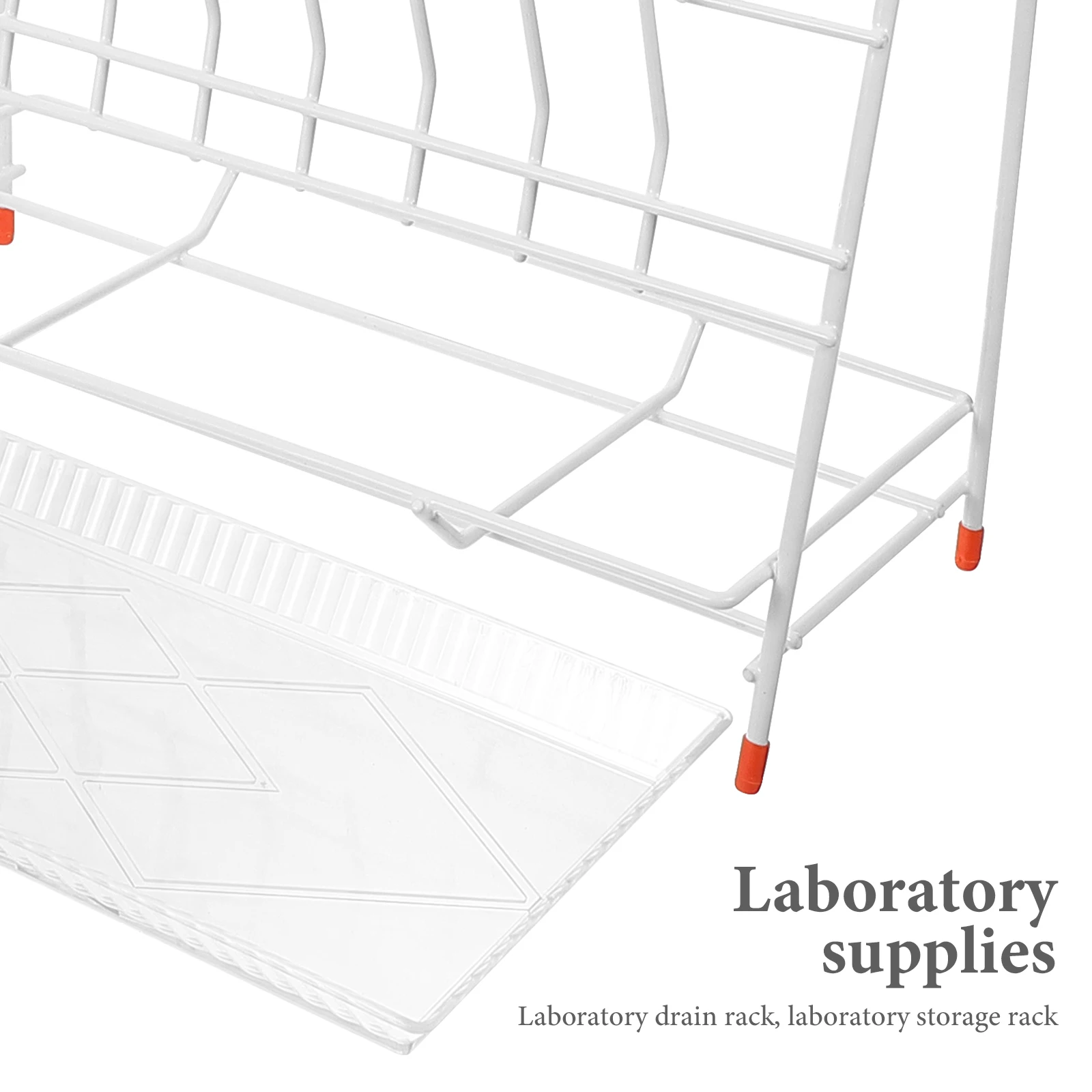 

32-Peg Test Tube Rack Metal Lab Glassware Bottle Drying Stand White Coated Space-Saving Enhanced Stability For