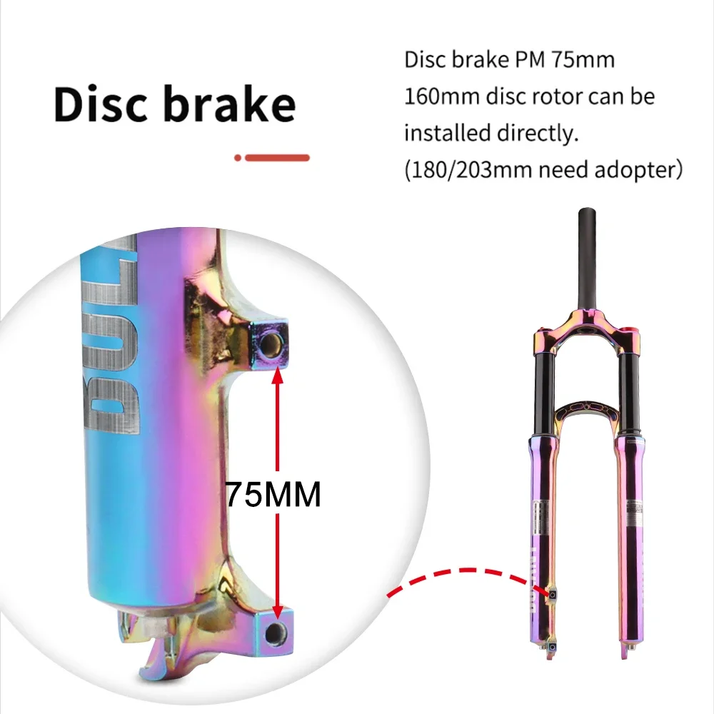 Rainbow 27.5/ 29er Suspension Air Inch vacuum plating MTB Bike Fork Aluminum alloy 120mm For A Bicycle Accessories