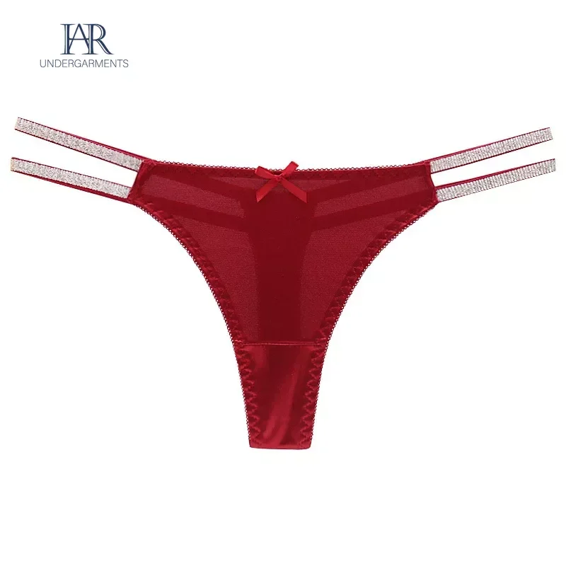 Bragas transparentes de encaje para mujer, Tanga de cintura baja con doble correa, lencería Sexy, ropa interior transpirable, Tangas sensuales