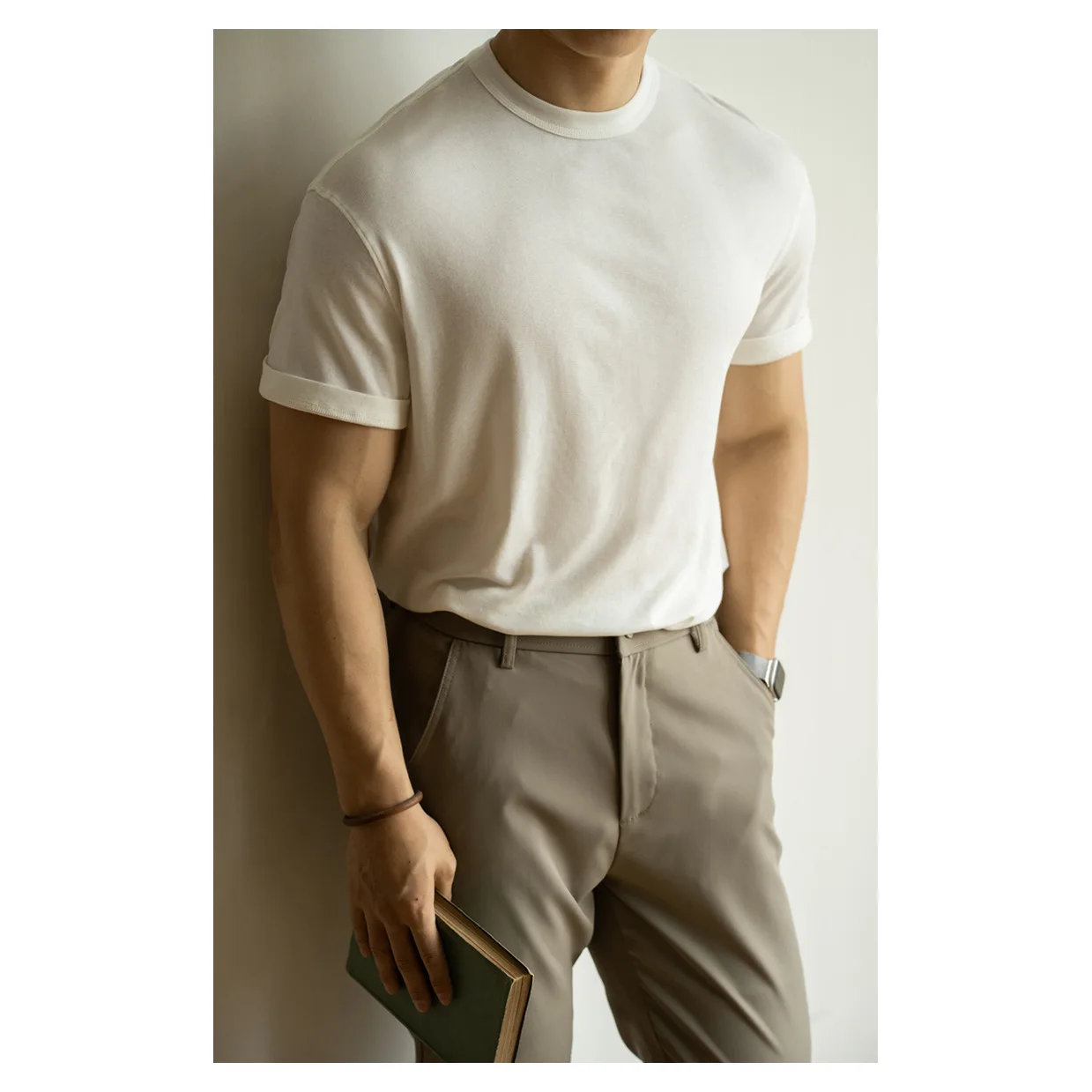 

Linen Wool Short Sleeve T-Shirt Men's Summer Anti-Wrinkle Breathable Boxy Fit Shoulder Elegant Style Casual Fashion Urban Ver...