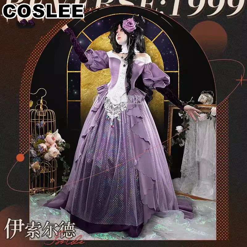 COSLEE Isolde juego de Cosplay inverso: 1999, disfraz de fiesta de Anime, uniforme, traje de Halloween, ropa de juego de rol para mujer, nuevo conjunto completo