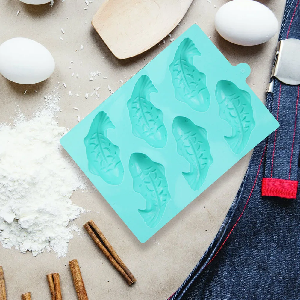 

2pcs Carp Silicone Mold Fish Shape Cake Mold For Baking Desserts Pudding Chocolate Non-Stick Kids Cooking Tool Kitchen Supplies