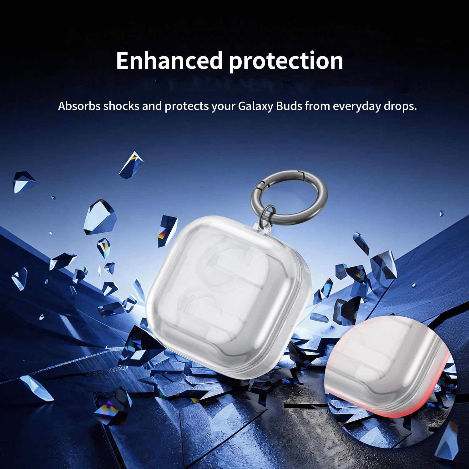 

TPU Protective Case for Samsung Galaxy Buds4/Galaxy Buds 4 Pro Wireless Earbuds Transparent Shockproof Anti-Scratch Cover
