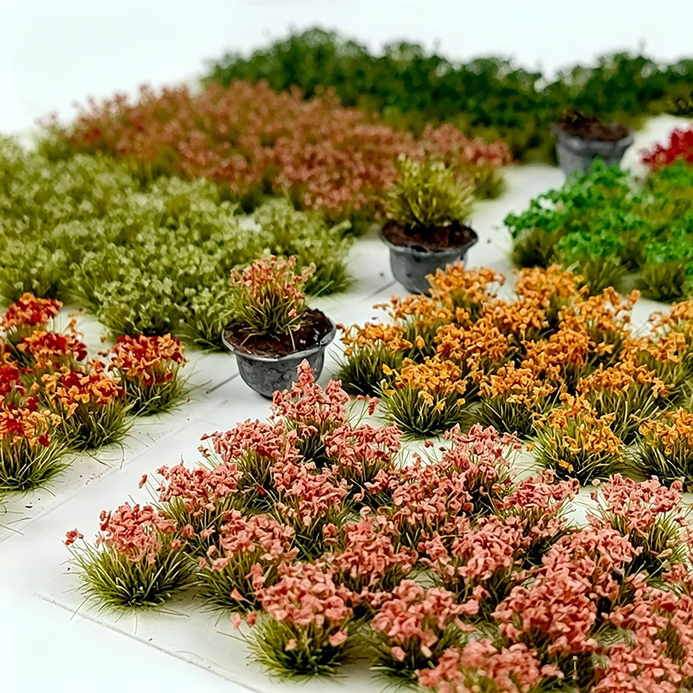 8MM Simulation Leaf Grass Tufts Miniature Grass Clusters for Diorama Sand Table Wargame Terrain Scene Micro Landscape Accessory