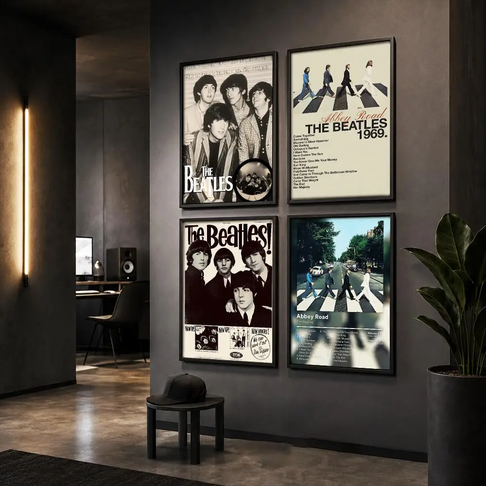 The B-Beatles Music Album Poster HD Wall Art Wall Stickers Home Living Room Bedroom Bar Office Decor Prints