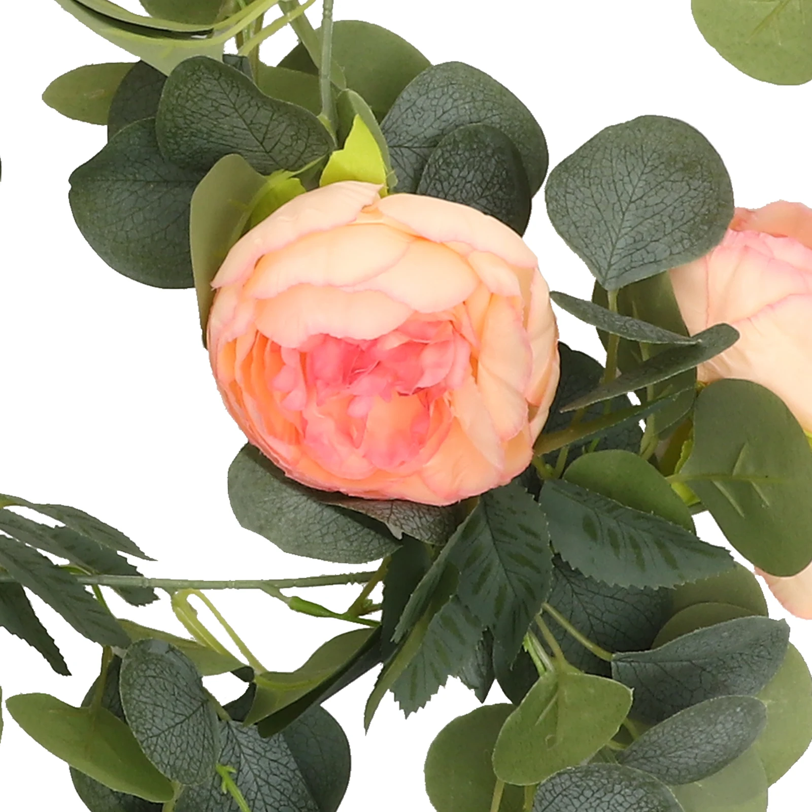 

Simulation Rose Flower Rattan Eucalyptus Valentine Decor Artificial Floral Vine Fake Plant Hanging Ornament Festival Party