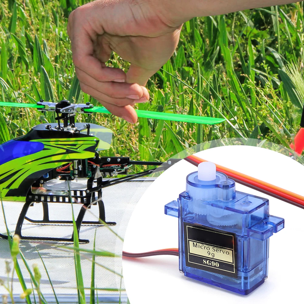 Micro servomotore SG90 9G per aereo giocattolo per auto RC 180/360 °   Micro servomotore ad ala fissa per aereo con elicottero RC