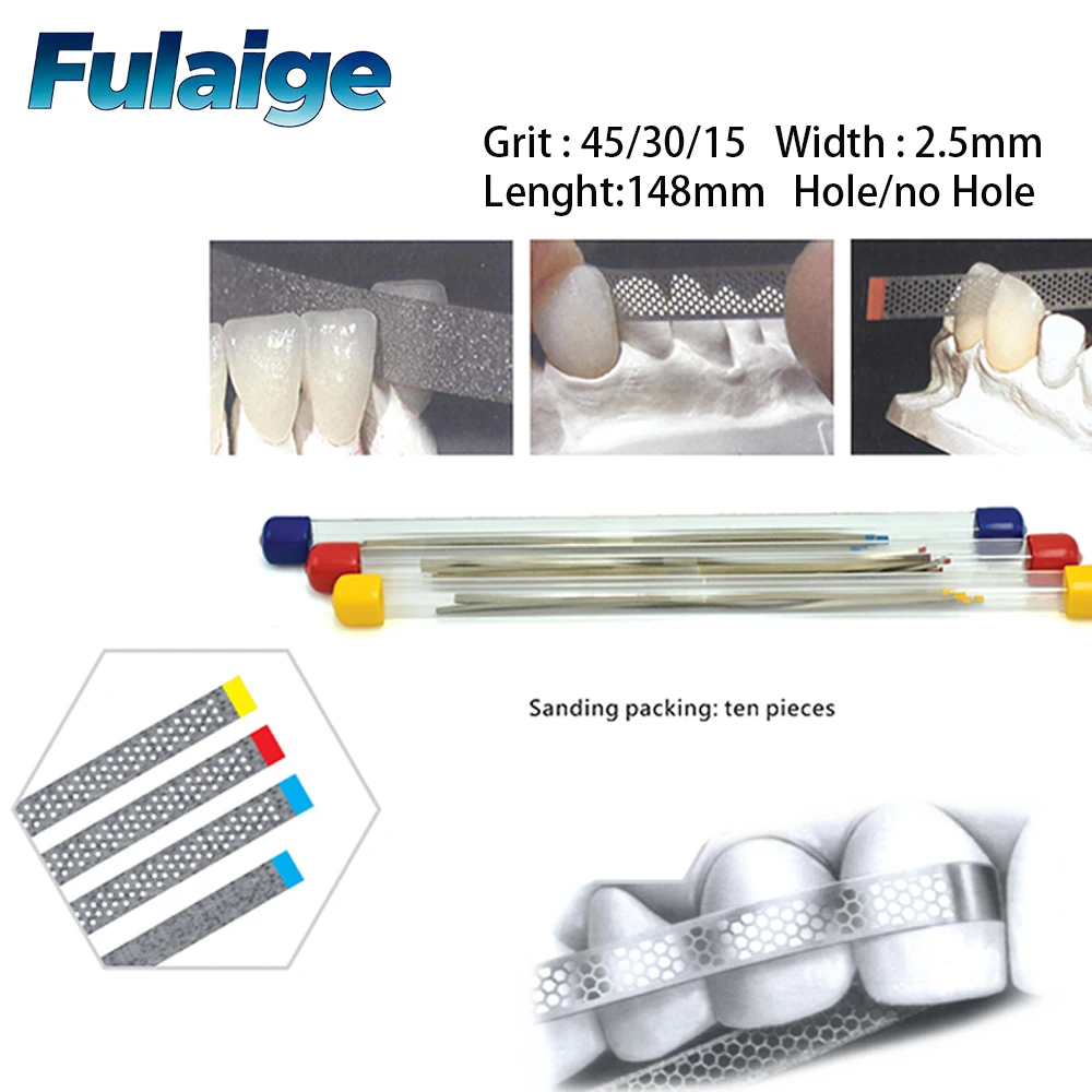 

10pcs/box Dental Diamond Polishing Strip SandingTeeth Whitening Abrasive Saw Stick Dentist Lab Materials Grinding Finishing