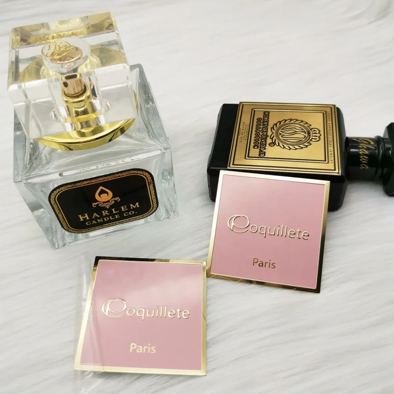 custom.Custom Aluminum Embossed Bottle Label Metal Perfume Metal Sticker Metal Wine Label